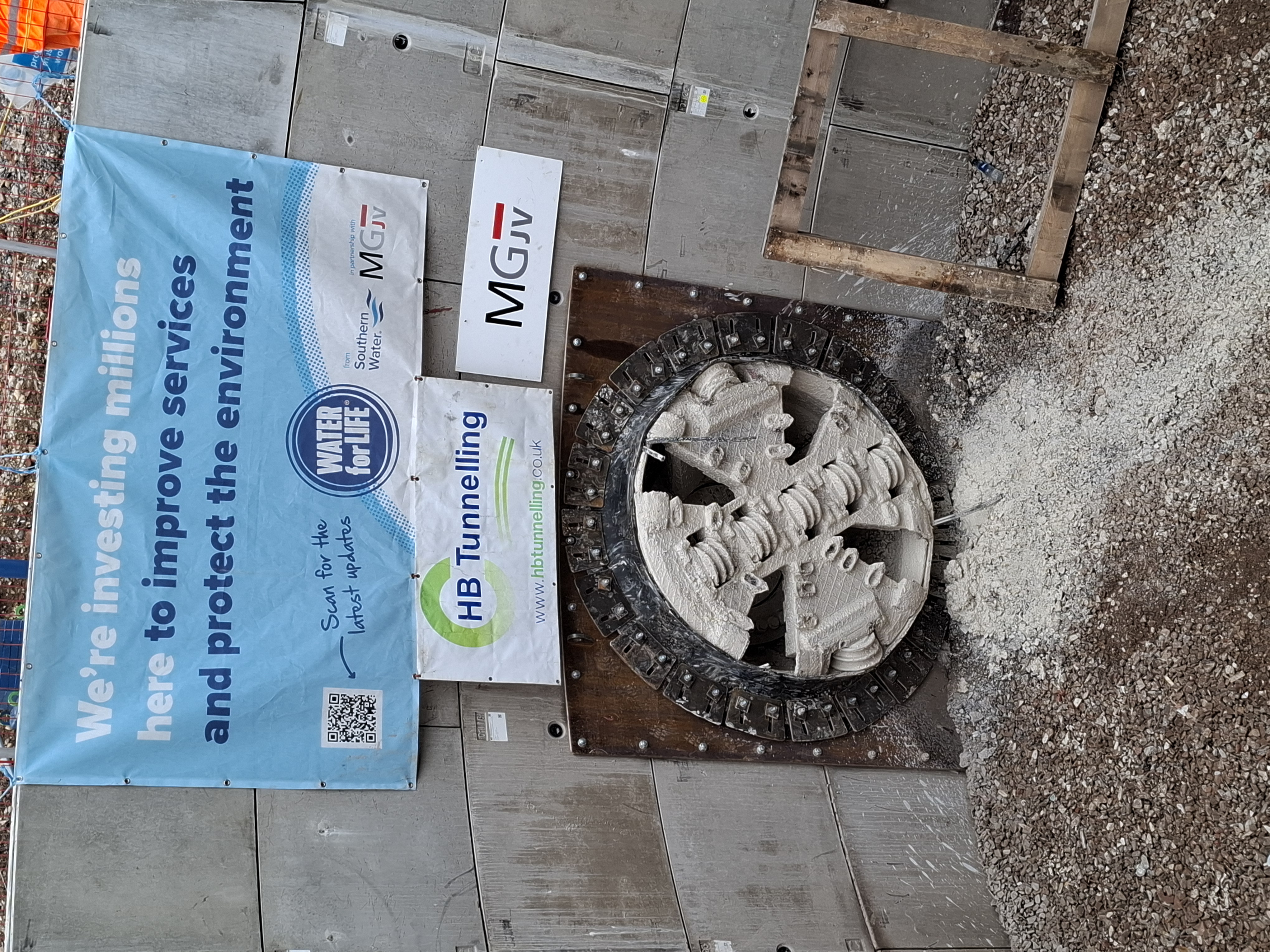 M3 motorway tunnelling breakthrough