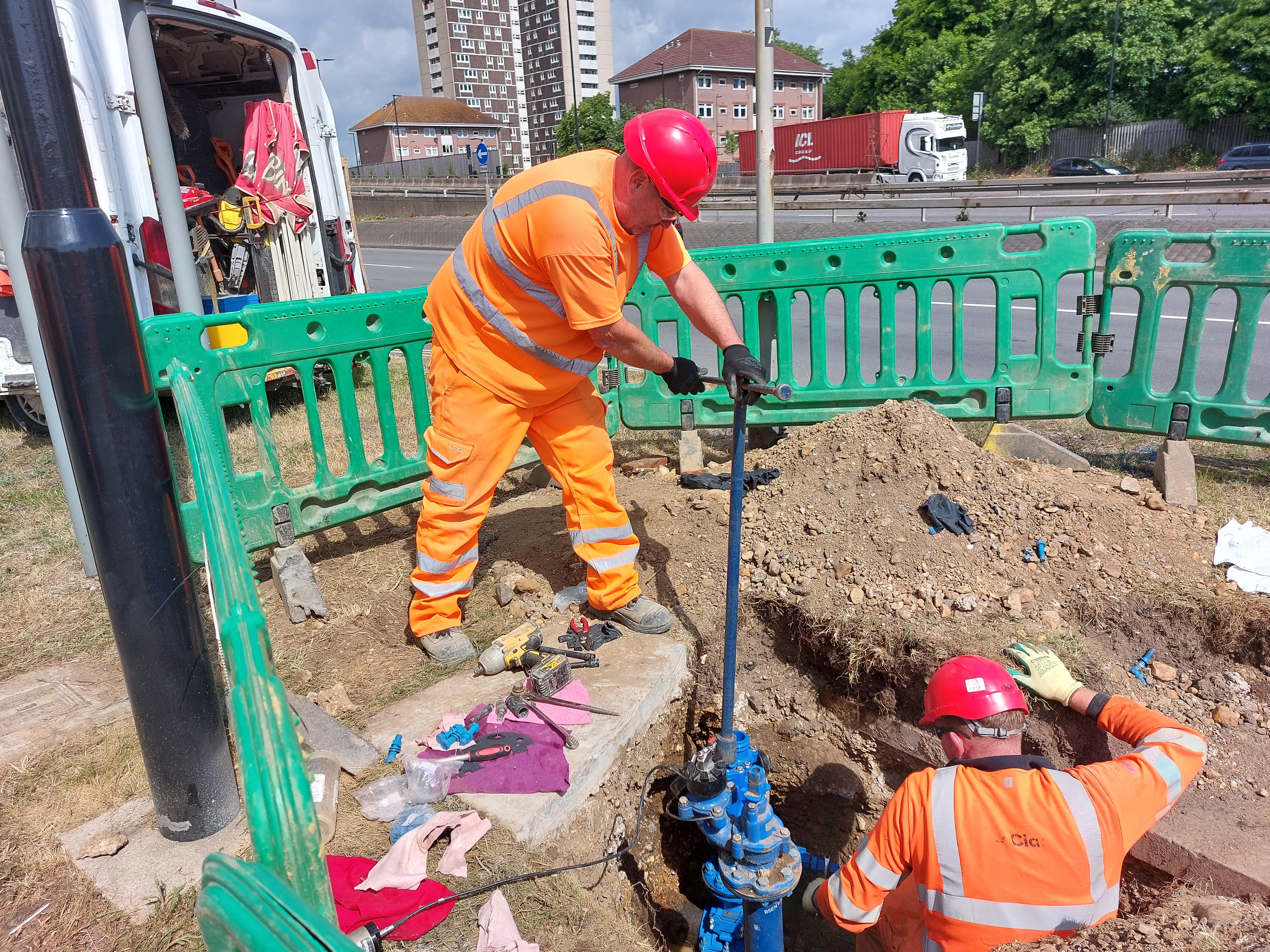 Leak repair work - Southampton 